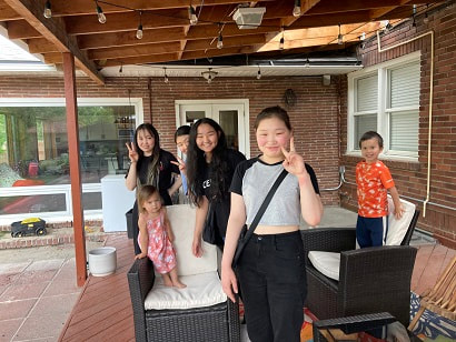 International young ladies meetup at a family home in Reno